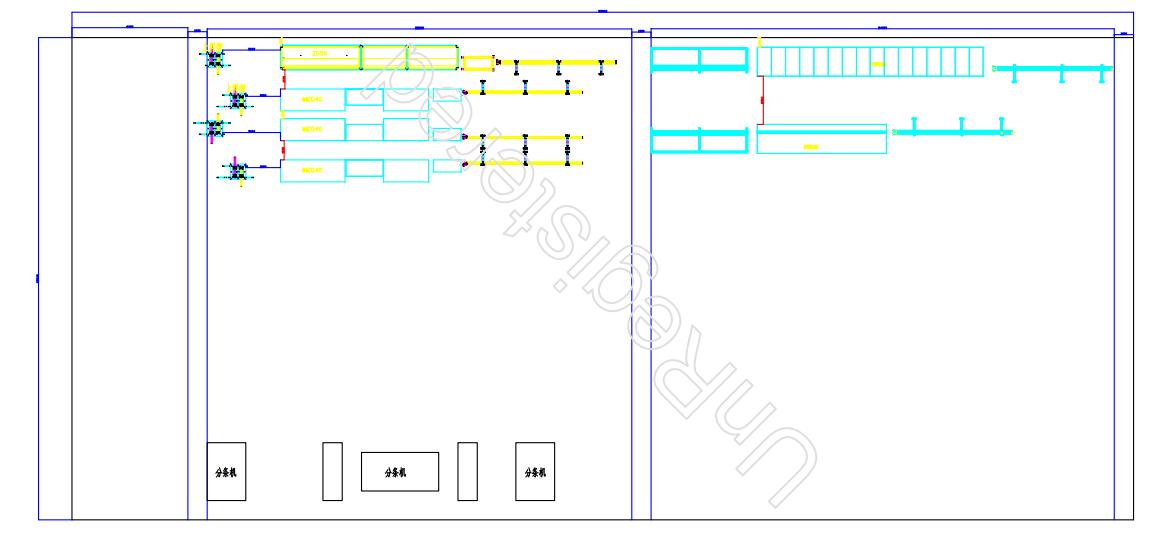 4條不銹鋼裝飾管生產(chǎn)線的整體布局圖